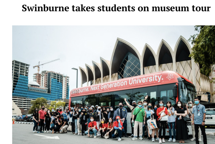 Swinburne takes students on museum tour