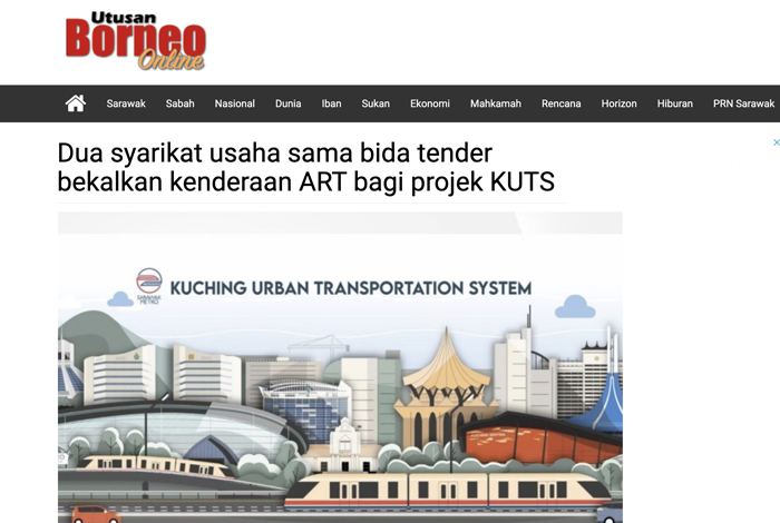  Dua syarikat usaha sama bida tender bekalkan kenderaan ART bagi projek KUTS