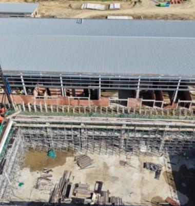 Drone view of Infrastructure Building