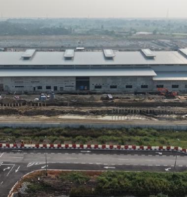 Drone view of Mechanical Workshop Building