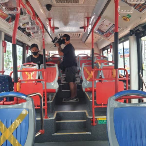 Filming on H2 bus for Sarawak Day by Lightcube SB