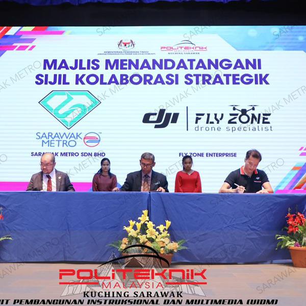 Signing of Certificate of Collaboration Between Sarawak Metro and Politeknik Kuching Sarawak